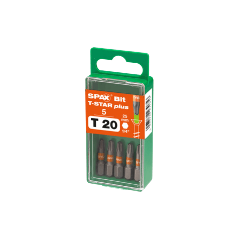 SPAX BITs T-STAR plus Länge 25 mm 5 Stück - Schleiftitan.de