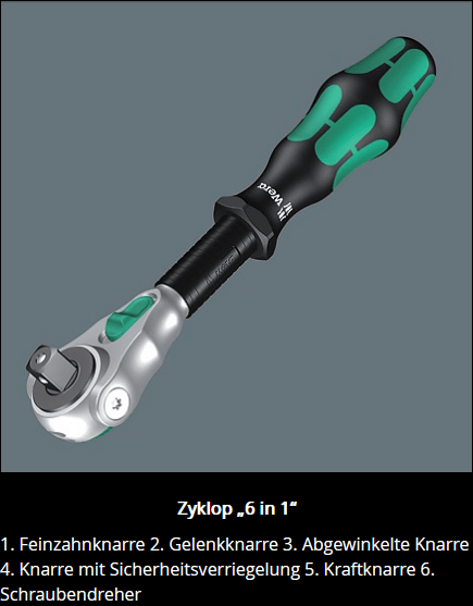 Wera 8100 SA All-in Zyklop Speed-Knarrensatz, mit Haltefunktion, 1/4"-Antrieb, metrisch - Schleiftitan.de